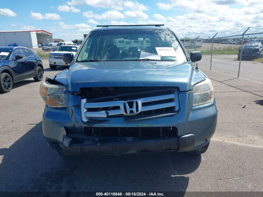 2007 Honda Pilot Lx VIN: 5FNYF18157B012810 Lot: 40118848