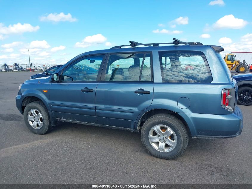 2007 Honda Pilot Lx VIN: 5FNYF18157B012810 Lot: 40118848