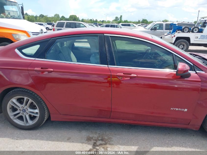 2018 Ford Fusion Hybrid Se VIN: 3FA6P0LU0JR173366 Lot: 40118851