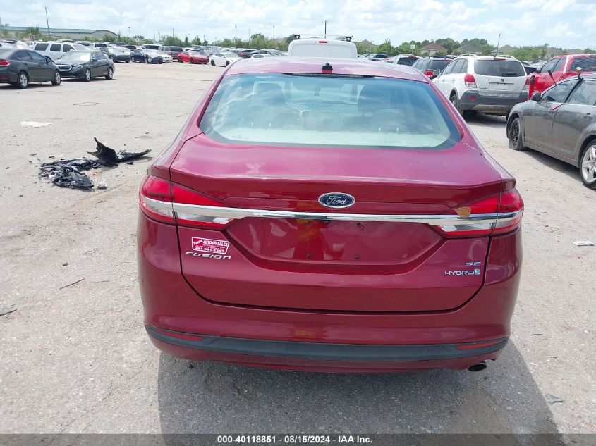 2018 Ford Fusion Hybrid Se VIN: 3FA6P0LU0JR173366 Lot: 40118851