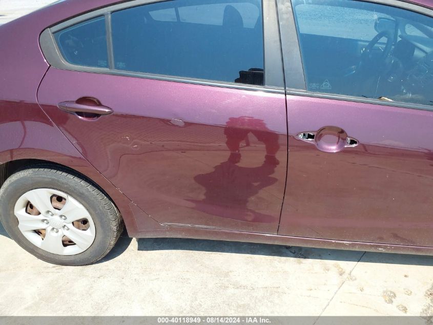 2017 Kia Forte Lx VIN: 3KPFK4A70HE016502 Lot: 40118949