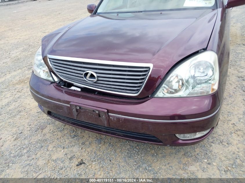 2001 Lexus Ls 430 VIN: JTHBN30F910030212 Lot: 40119151