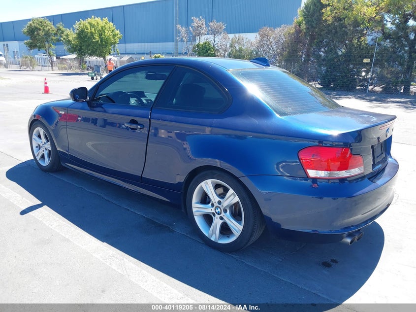 2011 BMW 128I VIN: WBAUP9C54BVL89611 Lot: 40119205