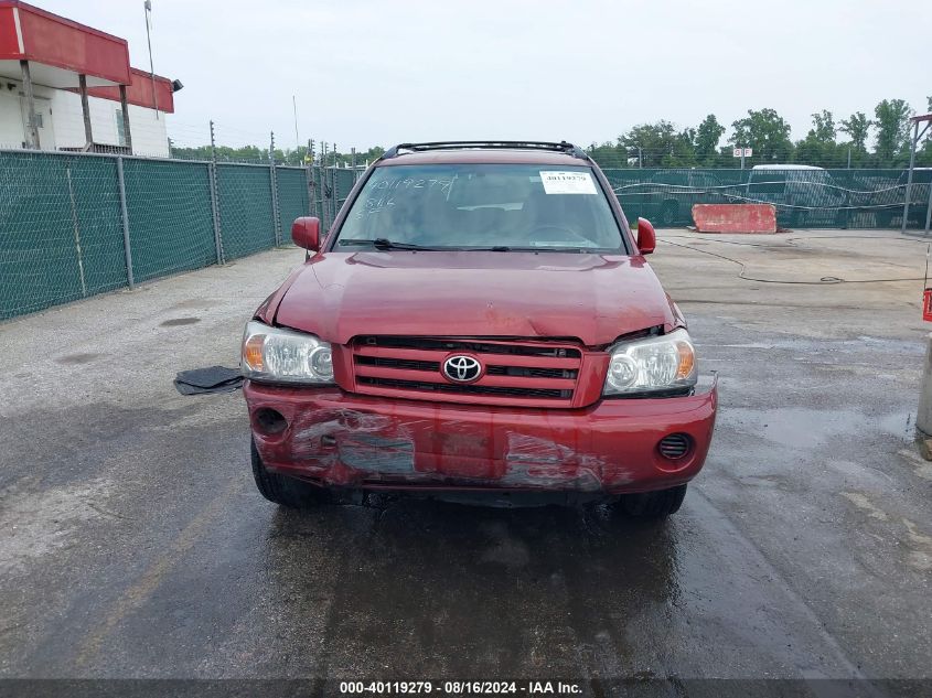 2007 Toyota Highlander V6 VIN: JTEEP21A270207175 Lot: 40119279