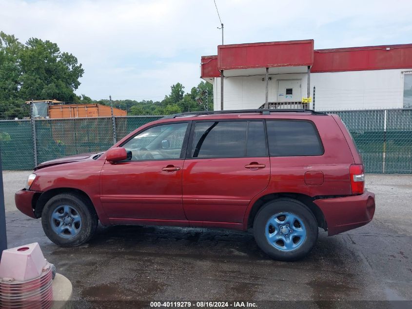 2007 Toyota Highlander V6 VIN: JTEEP21A270207175 Lot: 40119279