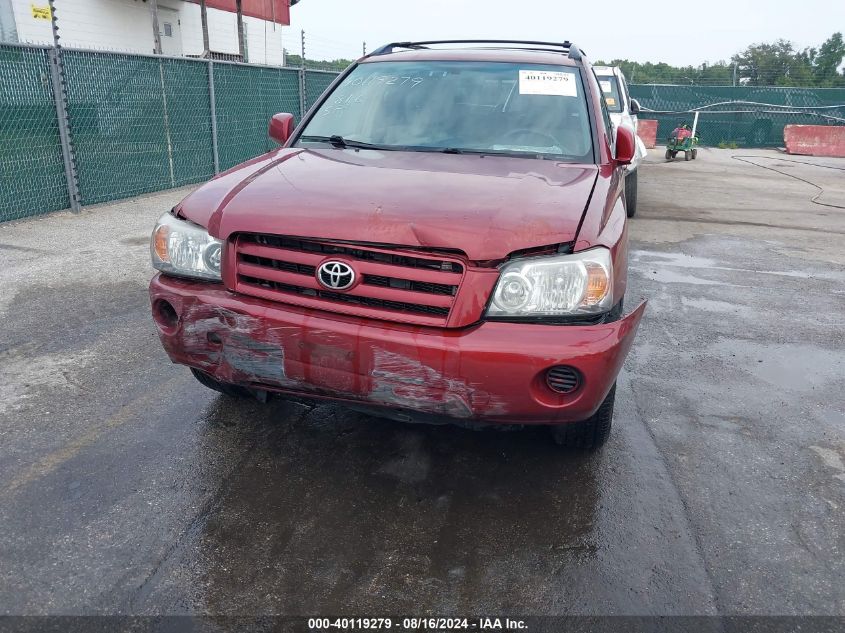 2007 Toyota Highlander V6 VIN: JTEEP21A270207175 Lot: 40119279