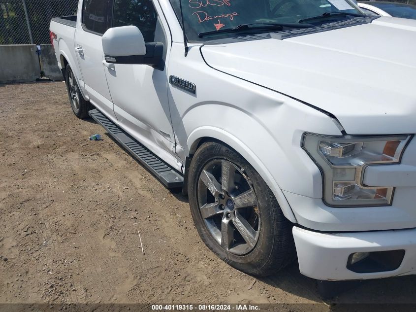 2017 Ford F-150 Lariat VIN: 1FTEW1EG2HKD91085 Lot: 40119315