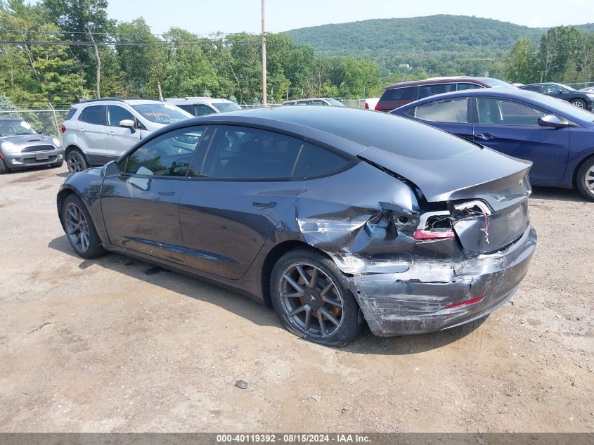 2021 Tesla Model 3 Standard Range Plus Rear-Wheel Drive VIN: 5YJ3E1EA6MF045439 Lot: 40119392