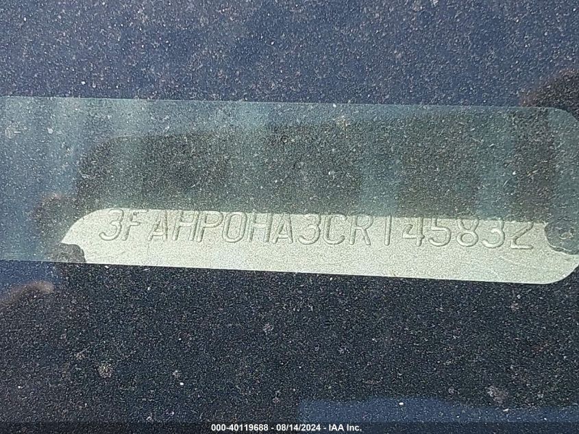 2012 Ford Fusion Se VIN: 3FAHP0HA3CR145832 Lot: 40119688