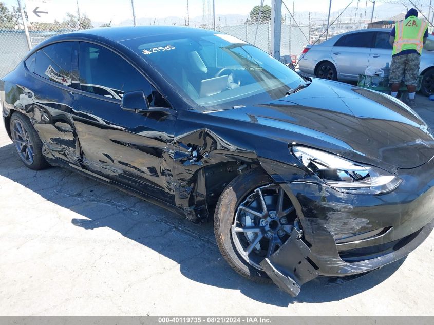 2023 Tesla Model 3 Rear-Wheel Drive VIN: 5YJ3E1EA8PF707056 Lot: 40119735