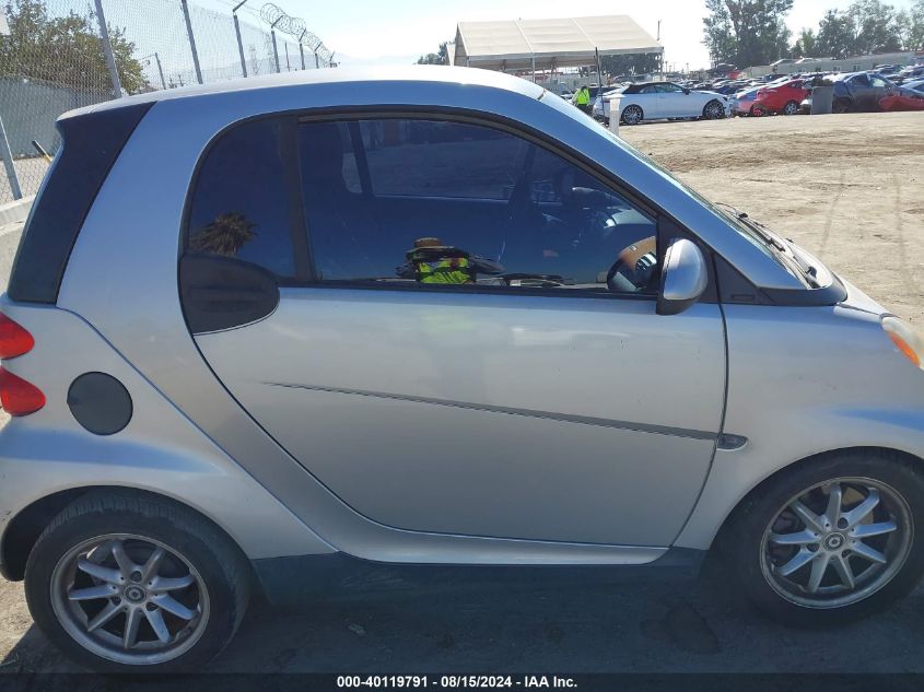 2008 Smart Fortwo Passion/Pure VIN: WMEEJ31X78K155646 Lot: 40119791