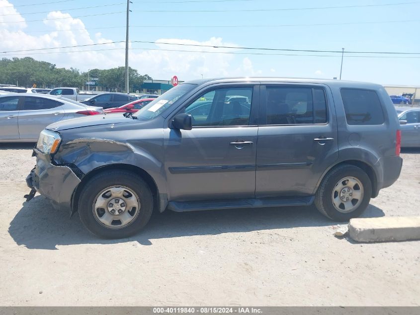 2010 Honda Pilot Lx VIN: 5FNYF3H2XAB017447 Lot: 40119840