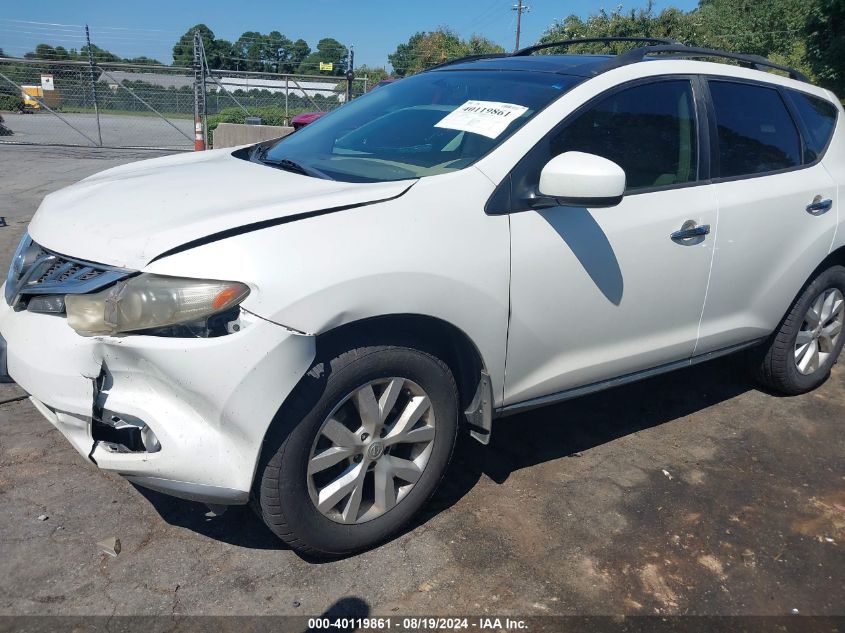 2012 Nissan Murano Sv VIN: JN8AZ1MW3CW202562 Lot: 40119861