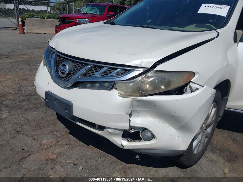 2012 Nissan Murano Sv VIN: JN8AZ1MW3CW202562 Lot: 40119861