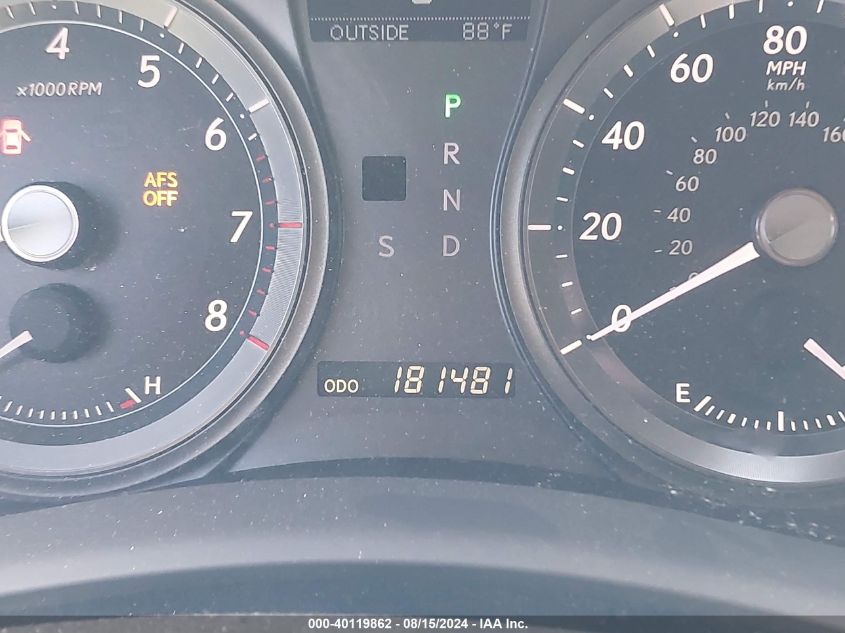 2008 Lexus Es 350 350 VIN: JTHBJ46G582215650 Lot: 40119862