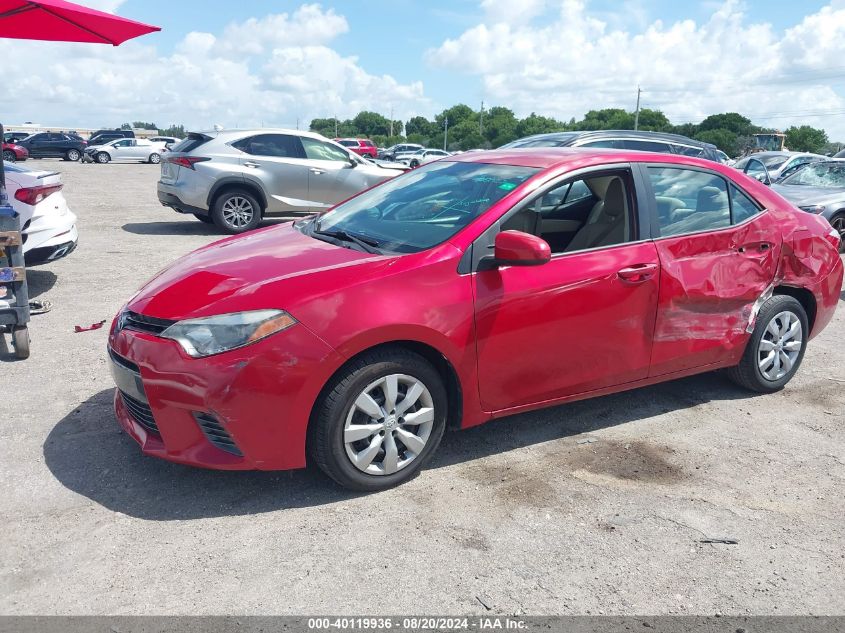 2016 Toyota Corolla L/Le/Le Pls/Prm/S/S Pls VIN: 2T1BURHE1GC707285 Lot: 40119936