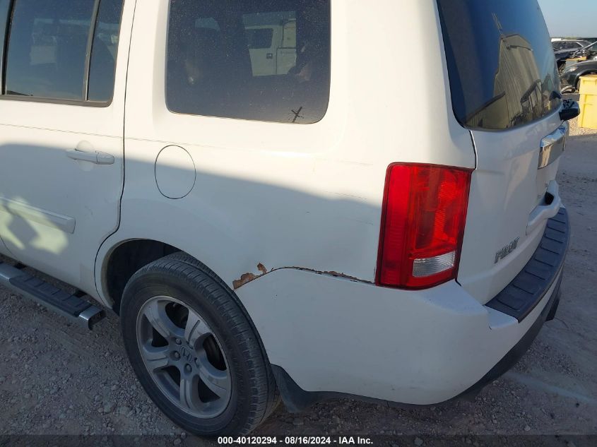 2012 Honda Pilot Ex-L VIN: 5FNYF3H66CB014101 Lot: 40120294