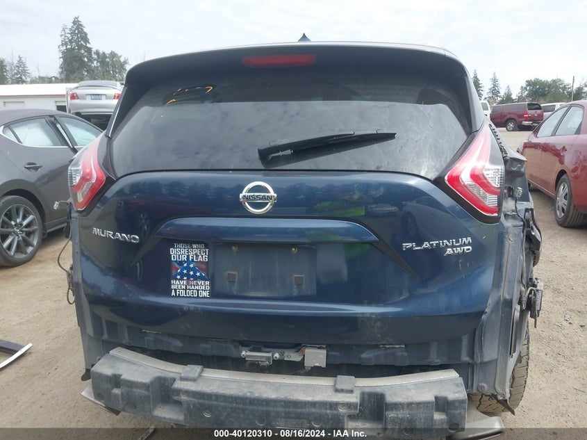 2015 Nissan Murano S/Sl/Sv/Platinum VIN: 5N1AZ2MH6FN248105 Lot: 40120310