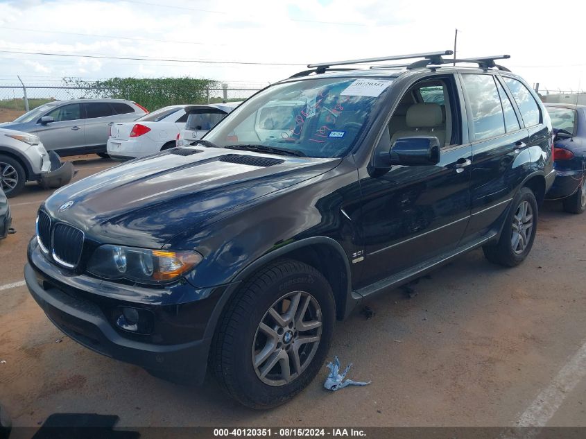 2006 BMW X5 3.0I VIN: 5UXFA13586LY25228 Lot: 40120351