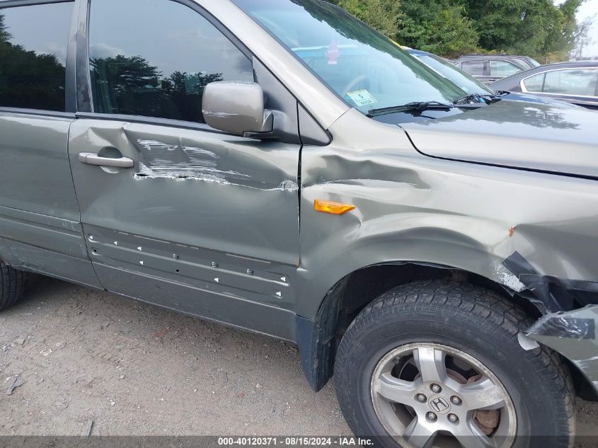 2007 Honda Pilot Ex-L VIN: 2HKYF18537H520620 Lot: 40120371