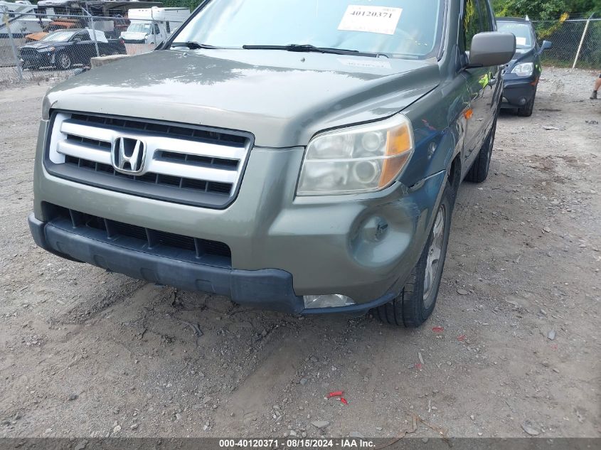2007 Honda Pilot Ex-L VIN: 2HKYF18537H520620 Lot: 40120371