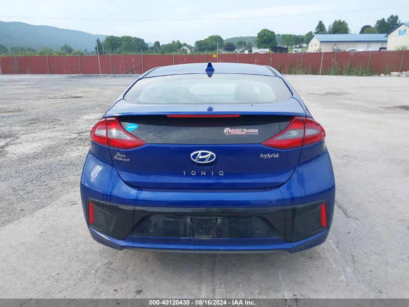 2019 Hyundai Ioniq Hybrid Limited VIN: KMHC05LC7KU136598 Lot: 40120430