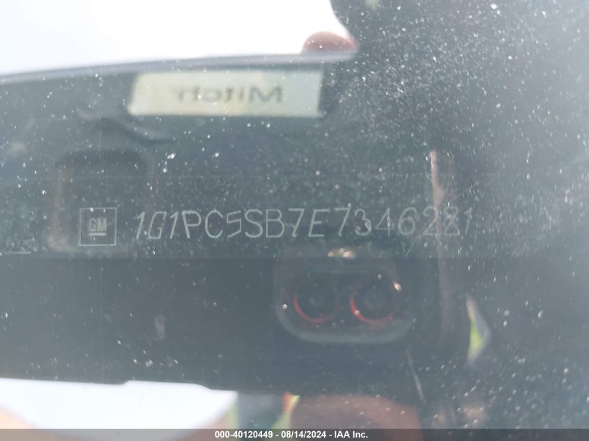 2014 Chevrolet Cruze 1Lt Auto VIN: 1G1PC5SB7E7346281 Lot: 40120449