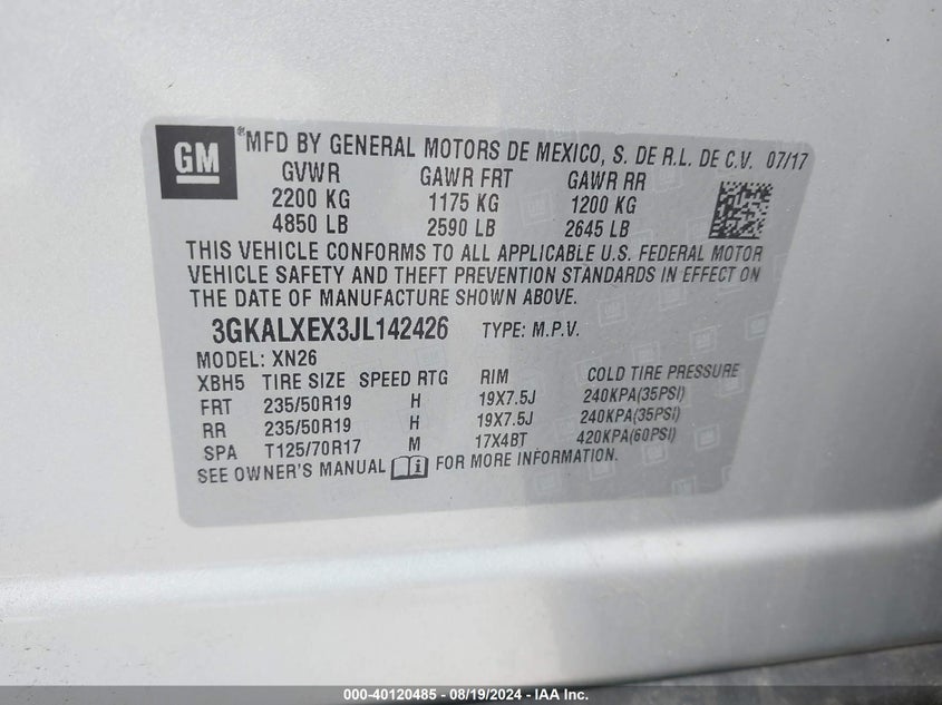 2018 GMC TERRAIN DENALI - 3GKALXEX3JL142426