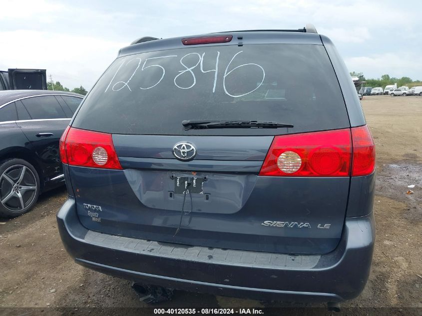 2008 Toyota Sienna Le VIN: 5TDZK23C58S125846 Lot: 40120535