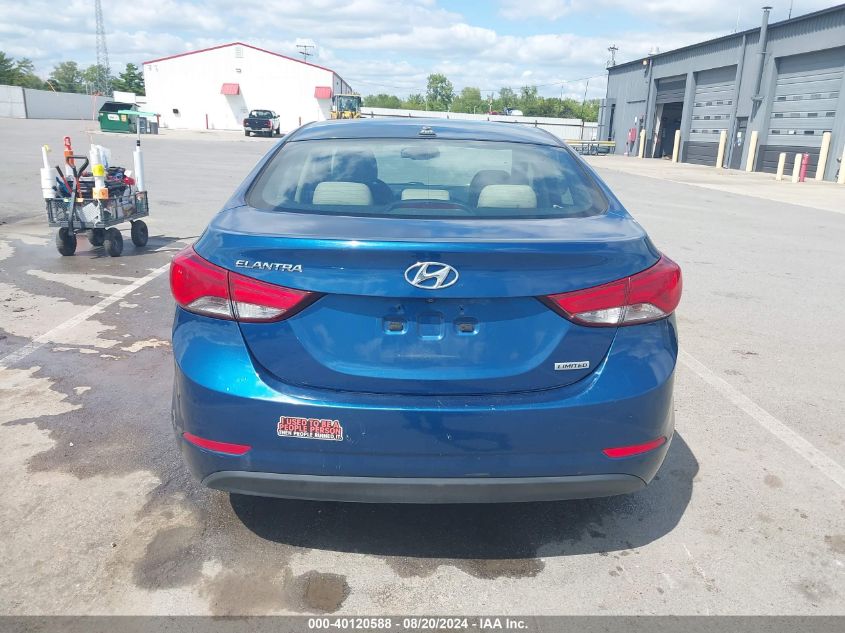 2014 Hyundai Elantra Limited VIN: KMHDH4AE0EU033636 Lot: 40120588