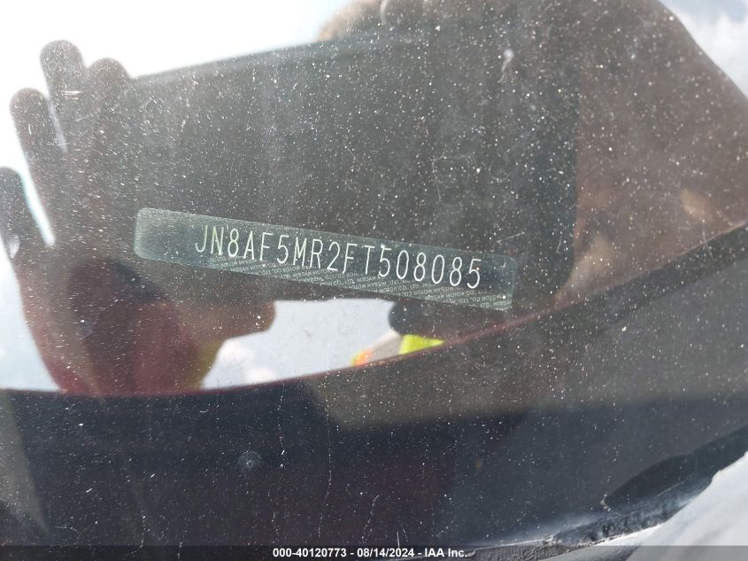 2015 Nissan Juke Sl VIN: JN8AF5MR2FT508085 Lot: 40120773
