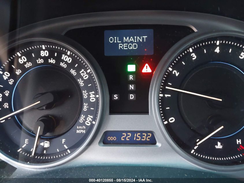 2009 Lexus Is 250 250 VIN: JTHBK262092089558 Lot: 40120855