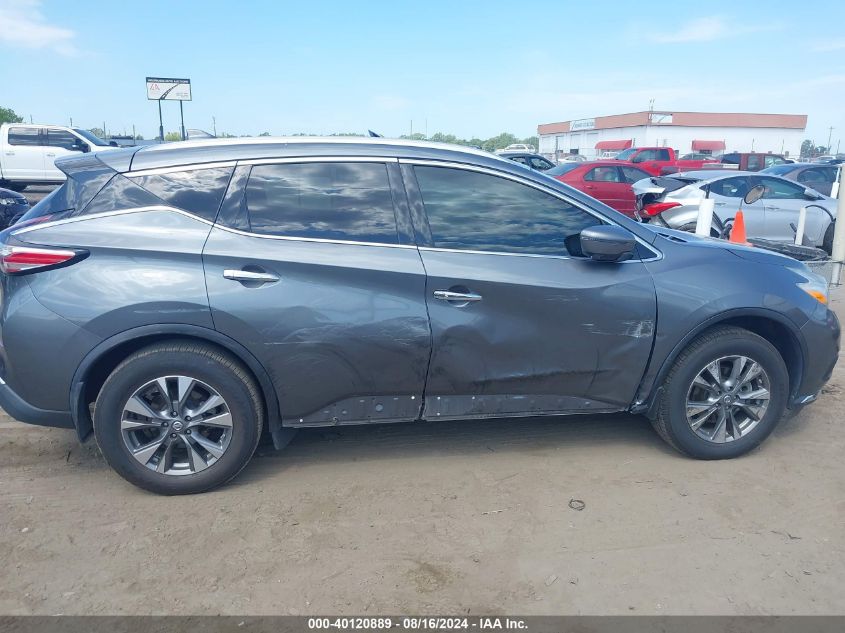 2016 Nissan Murano Sl VIN: 5N1AZ2MG4GN165815 Lot: 40120889