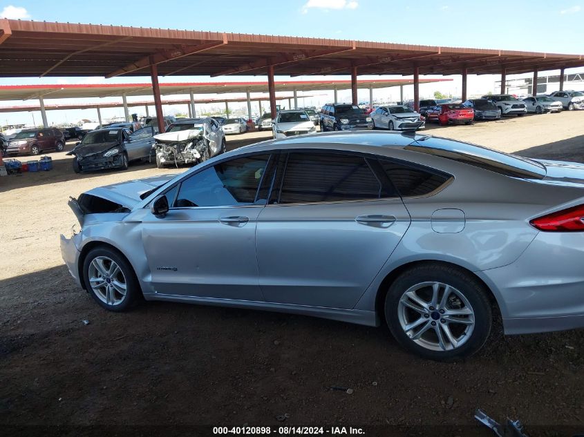 2018 Ford Fusion Hybrid Se VIN: 3FA6P0LU8JR197088 Lot: 40120898