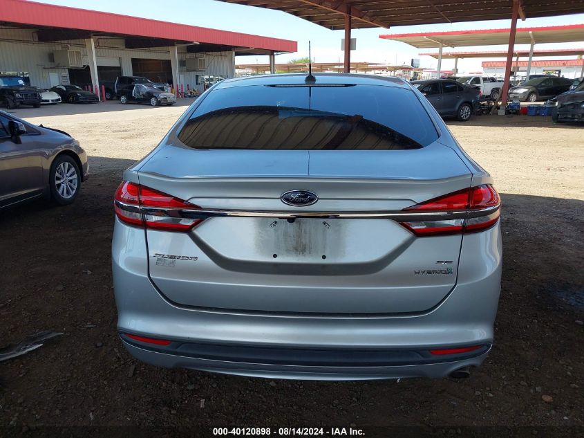 2018 Ford Fusion Hybrid Se VIN: 3FA6P0LU8JR197088 Lot: 40120898