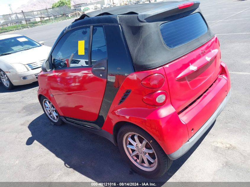 2009 Smart Fortwo Brabus/Passion VIN: WMEEK31X79K232675 Lot: 40121016