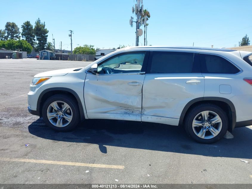 2015 TOYOTA HIGHLANDER LIMITED PLATINUM V6 - 5TDDKRFH4FS201628