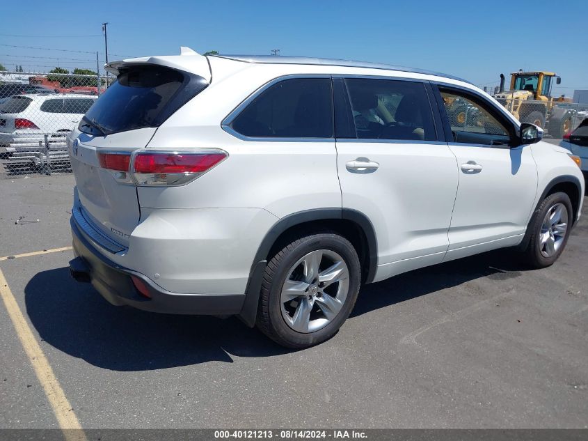 2015 TOYOTA HIGHLANDER LIMITED PLATINUM V6 - 5TDDKRFH4FS201628