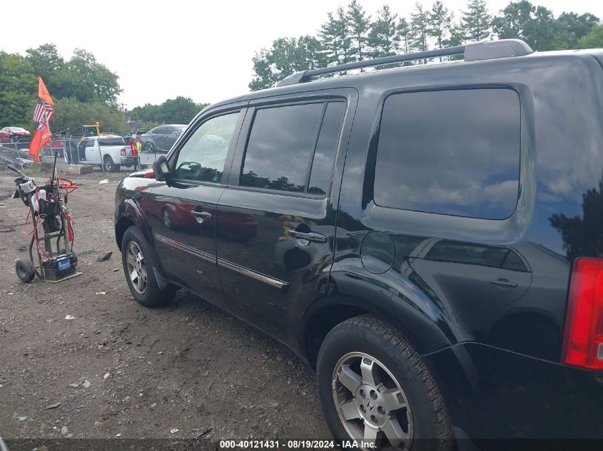 2010 Honda Pilot Touring VIN: 5FNYF4H96AB010093 Lot: 40121431