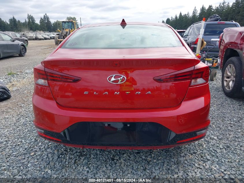 2019 Hyundai Elantra Sel VIN: KMHD84LF0KU779621 Lot: 40121451