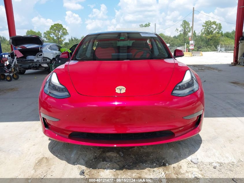 2021 Tesla Model 3 Standard Range Plus Rear-Wheel Drive VIN: 5YJ3E1EA2MF047012 Lot: 40121477