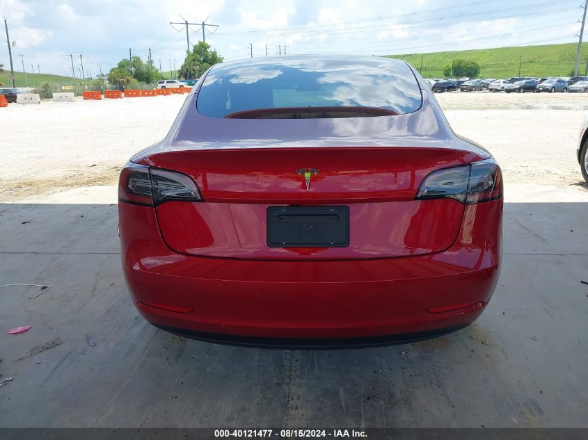 2021 Tesla Model 3 Standard Range Plus Rear-Wheel Drive VIN: 5YJ3E1EA2MF047012 Lot: 40121477