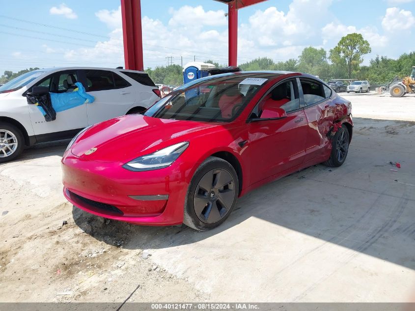 5YJ3E1EA2MF047012 2021 TESLA MODEL 3 - Image 2