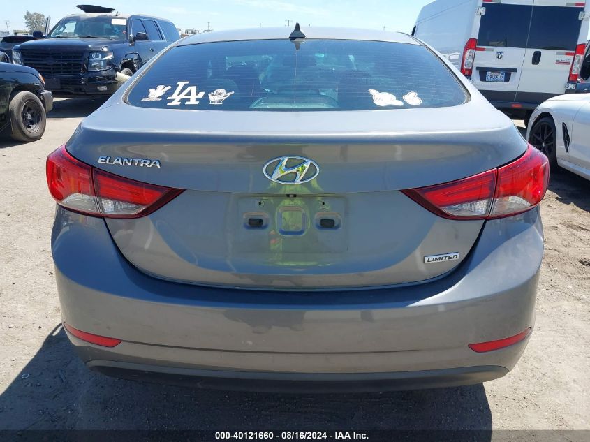 2014 Hyundai Elantra Limited VIN: 5NPDH4AE4EH475768 Lot: 40121660