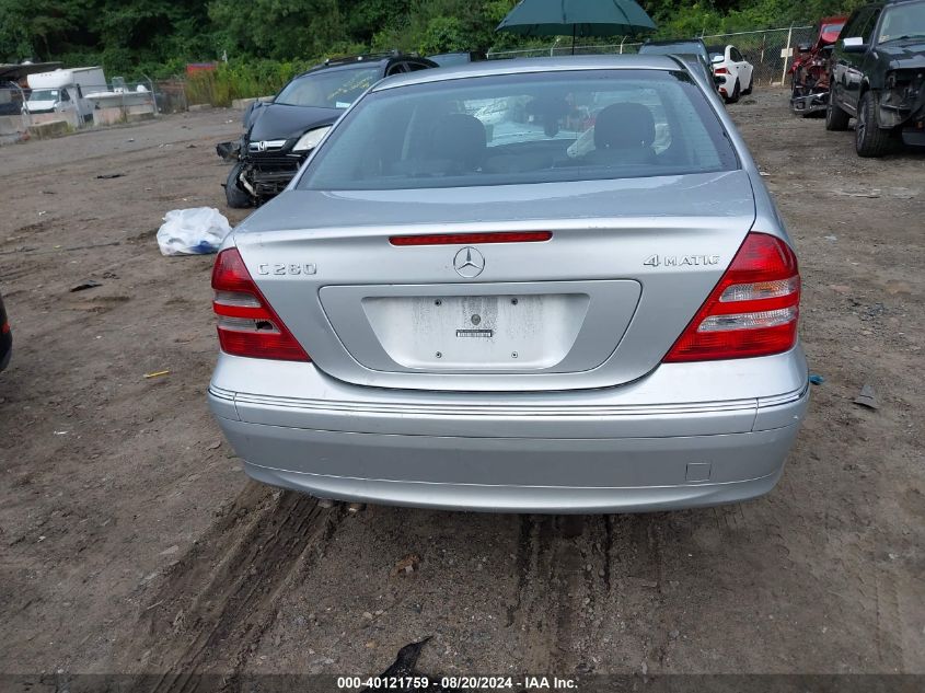 2007 Mercedes-Benz C 280 4Matic VIN: WDBRF92H67F863842 Lot: 40121759