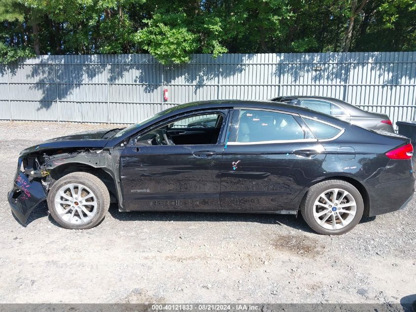 2019 Ford Fusion Hybrid Se VIN: 3FA6P0LU3KR212856 Lot: 40121833