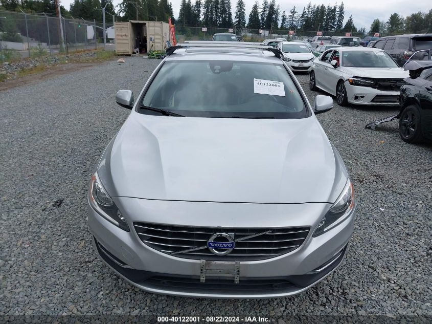 2016 Volvo S60 T5 Premier VIN: YV1612TK9G1399327 Lot: 40122001