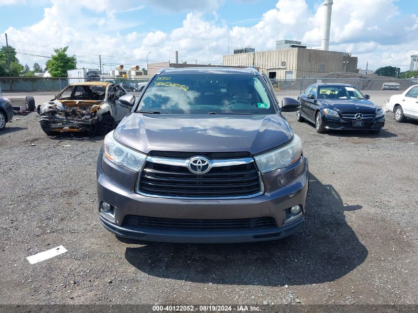 2014 Toyota Highlander Limited V6 VIN: 5TDDKRFH7ES027052 Lot: 40122052