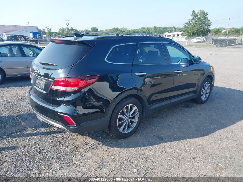 2017 Hyundai Santa Fe Se VIN: KM8SN4HF5HU244169 Lot: 40122065