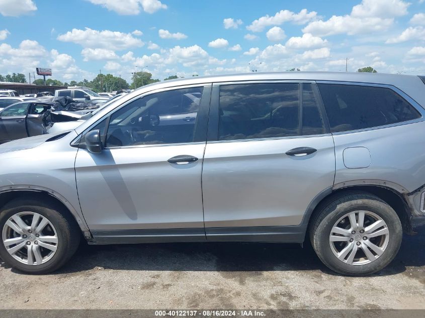 2016 Honda Pilot Lx VIN: 5FNYF5H16GB035925 Lot: 40122137